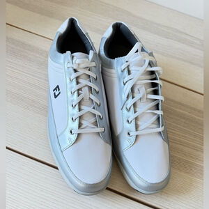 FootJoy FJ Originals Men Spikeless Golf Shoes 45345-White/Black casual Size 15